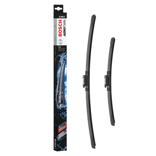 BOSCH WIPER - AEROTWIN FLAT BLADE SET 600/400 for VW Up! - 1.0 - 11-20 etc