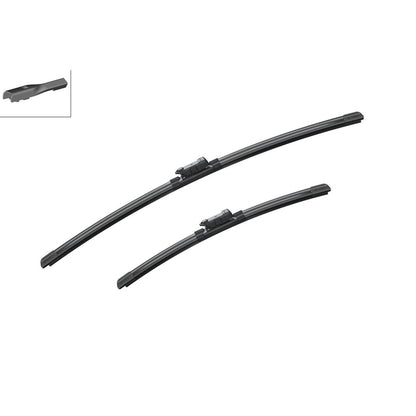 BOSCH WIPER - AEROTWIN FLAT BLADE SET 600/400 for VW Up! - 1.0 - 11-20 etc