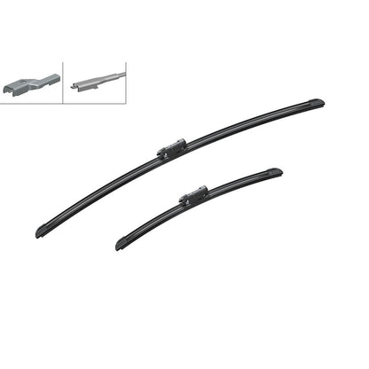 BOSCH WIPER - AEROTWIN SPOILER BLADE SET 650/380 for Ford Fiesta - 1.2 - 08-17 etc
