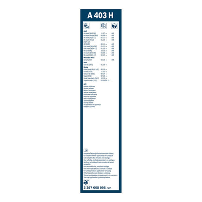 BOSCH WIPER - AEROTWIN FLAT BLADE REAR 400 for VW Transporter TDi - 2.0 - 15-24 etc