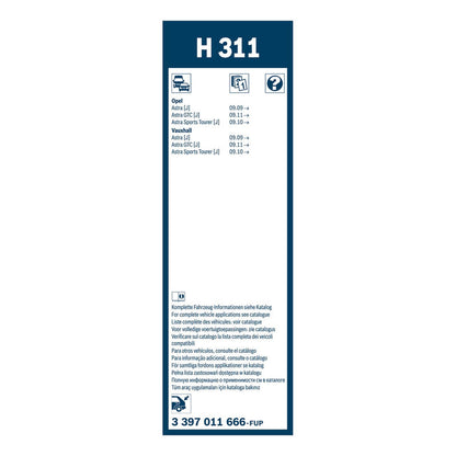 BOSCH WIPER - SUPERPLUS PLASTIC BLADE REAR 300 for Vauxhall Astra ECOTEC - 1.6 - 10-15 etc