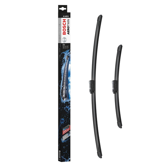 BOSCH WIPER - AEROTWIN FLAT BLADE SET 650/380 for Ford Fiesta - 1.2 - 08-17 etc