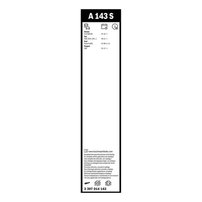 BOSCH WIPER - AEROTWIN FLAT BLADE SET 650/380 for Ford Fiesta - 1.2 - 08-17 etc