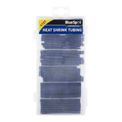 BLUE SPOT TOOLS 127 PCE ASSORTED BLACK HEAT SHRINK TUBING SET