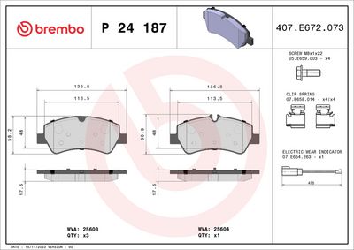 BREMBO BRAKE PAD FOR FORD/FORD AUSTRALIA, FRONT/REAR