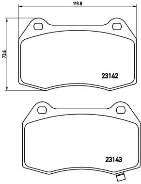 BREMBO BRAKE PAD FOR HONDA/NISSAN,  FRONT
