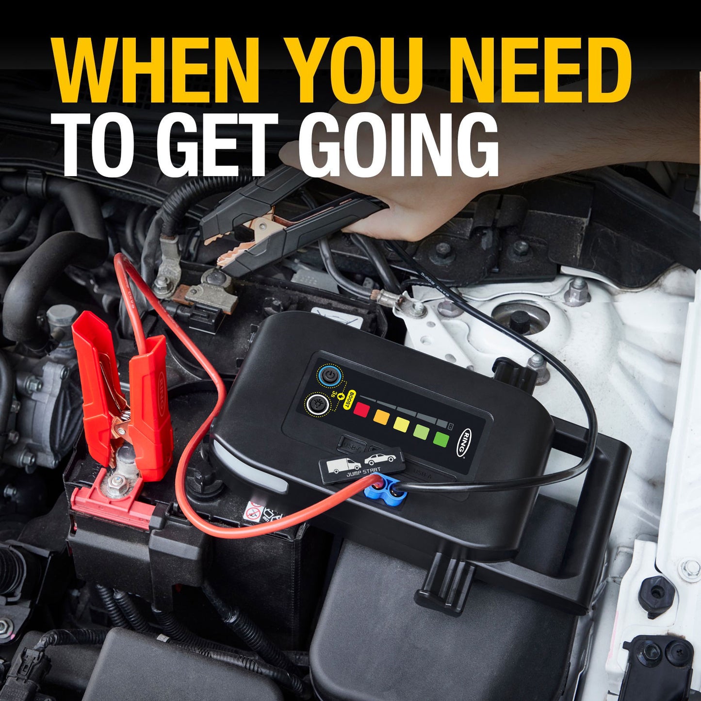 RING JUMPSTART PRO 1000 PROFESSIONAL JUMP STARTER (START ALL 12V VEHICLES UP TO 10L WITH BOOST)