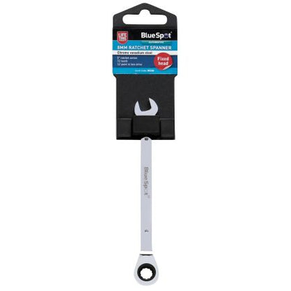BLUE SPOT TOOLS 8MM RATCHET SPANNER FIXED HEAD