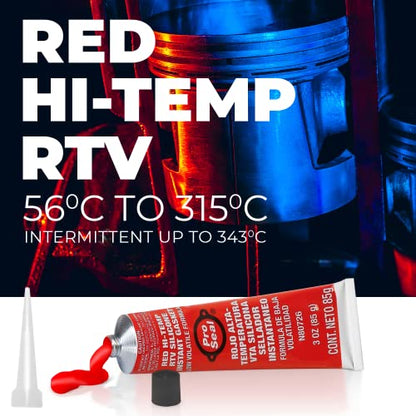 PRO SEAL RED HI-TEMP RTV SILICONE SEALANT 85G