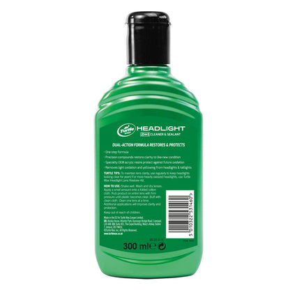 TURTLE WAX HEADLIGHT RESTORER/CLEANER & SEALANT 300ML