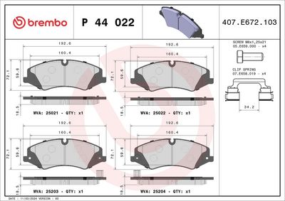 BREMBO BRAKE PAD FOR LAND ROVER/LAND ROVER (CHERY), FRONT