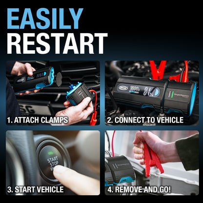 RING ULTRABOOST 1500 JUMP STARTER STARTS FLAT BATTERIES