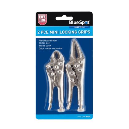 BLUE SPOT TOOLS 2 PCE 100MM & 125MM (4" & 5") MINI LOCKING PLIER SET - 06525