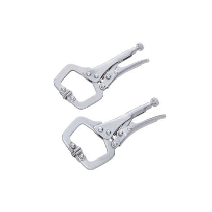 BLUE SPOT TOOLS 2 PCE 100MM (4") MINI LOCKING C CLAMP SET- 06526