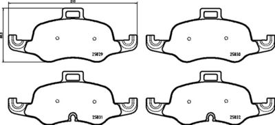 BREMBO BRAKE PAD FOR AUDI,  FRONT P85160
