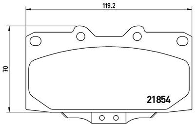 BREMBO BRAKE PAD FOR NISSAN/SUBARU,  FRONT