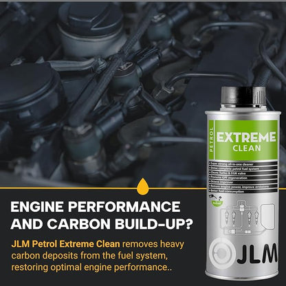 JLM PETROL EXTREME CLEAN | STRONG ALL-IN-ONE FUEL SYSTEM & ENGINE CLEANER, 500ML 