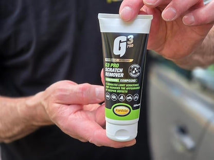 G3 PRO SCRATCH REMOVER KIT – PERMANENT CAR SCRATCH AND SCUFF REMOVAL | EASY APPLICATION, HIGH GLOSS FINISH | INCLUDES APPLICATOR PAD & MICROFIBRE CLOTH | SILICONE-FREE, VOC-FREE (7262)