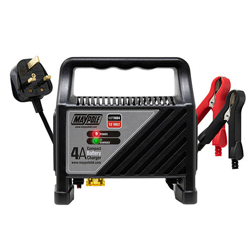 MAYPOLE MP7404 4A 12V COMPACT BATTERY CHARGER