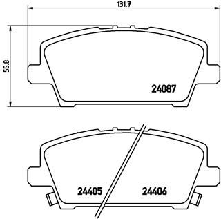 BREMBO BRAKE PAD FOR HONDA, FRONT