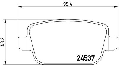 BREMBO BRAKE PAD FOR LAND ROVER/VOLVO, REAR