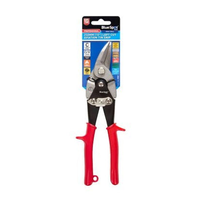 BLUE SPOT TOOLS 250MM (10") LEFT CUT PROFESSIONAL AVIATION TIN SNIP