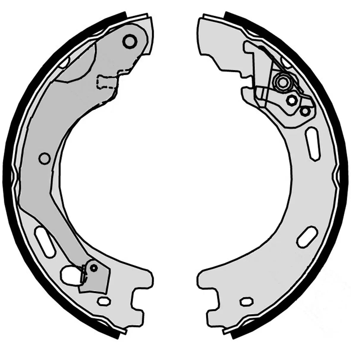 Brembo Brake Shoe for LAND ROVER, Diameter 210, Rear