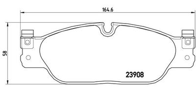BREMBO BRAKE PAD FOR DAIMLER/JAGUAR, FRONT