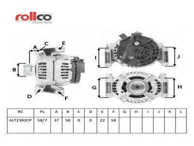 ALTERNATOR-   ALT2392CP