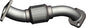 ESE123-Exhaust Pipe-Front for Skoda Fabia 1.2 Petrol 12V 2003-2005 HP 64 Hatchback    1370mm