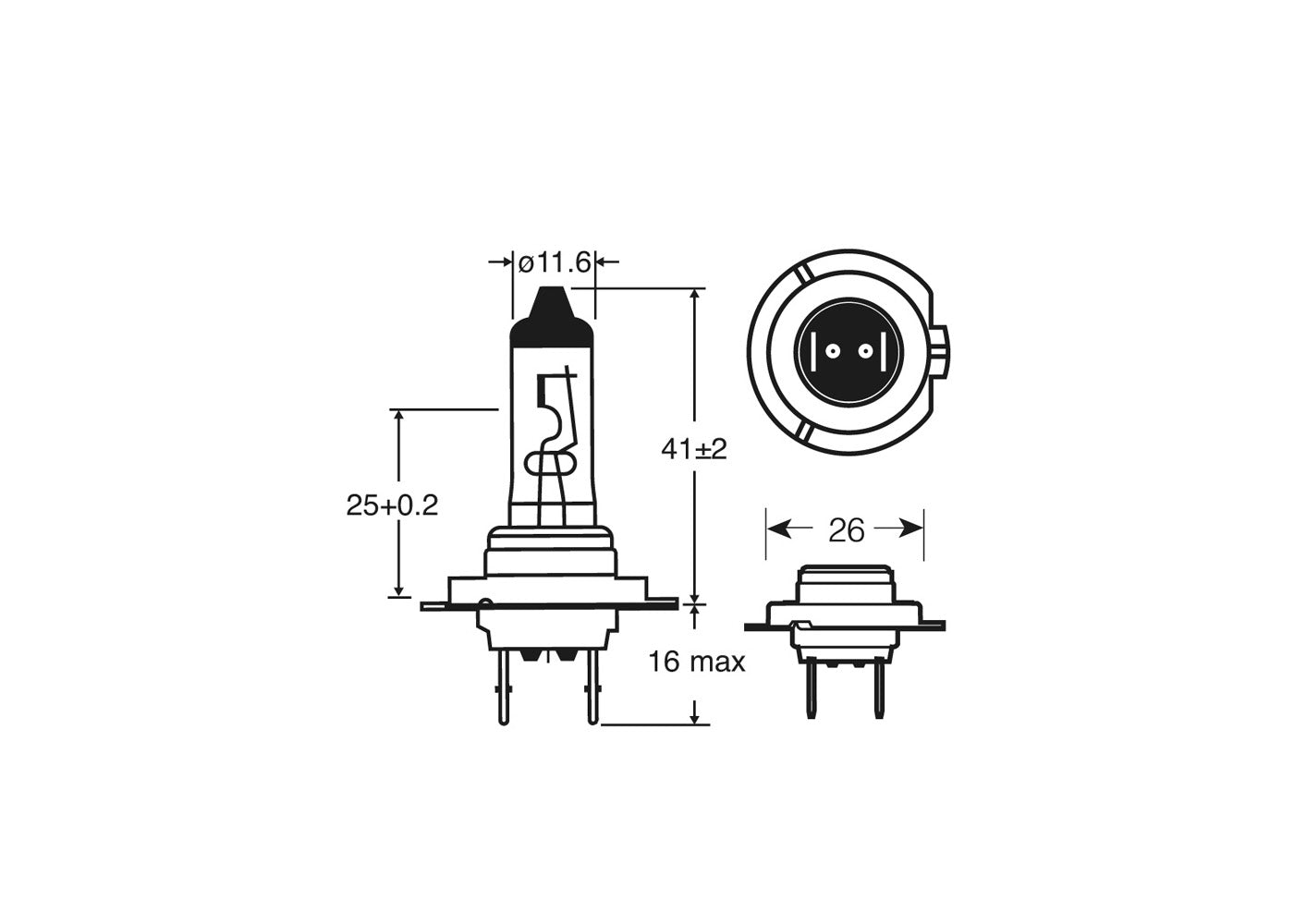 RING R477 H7 HALOGEN BULB