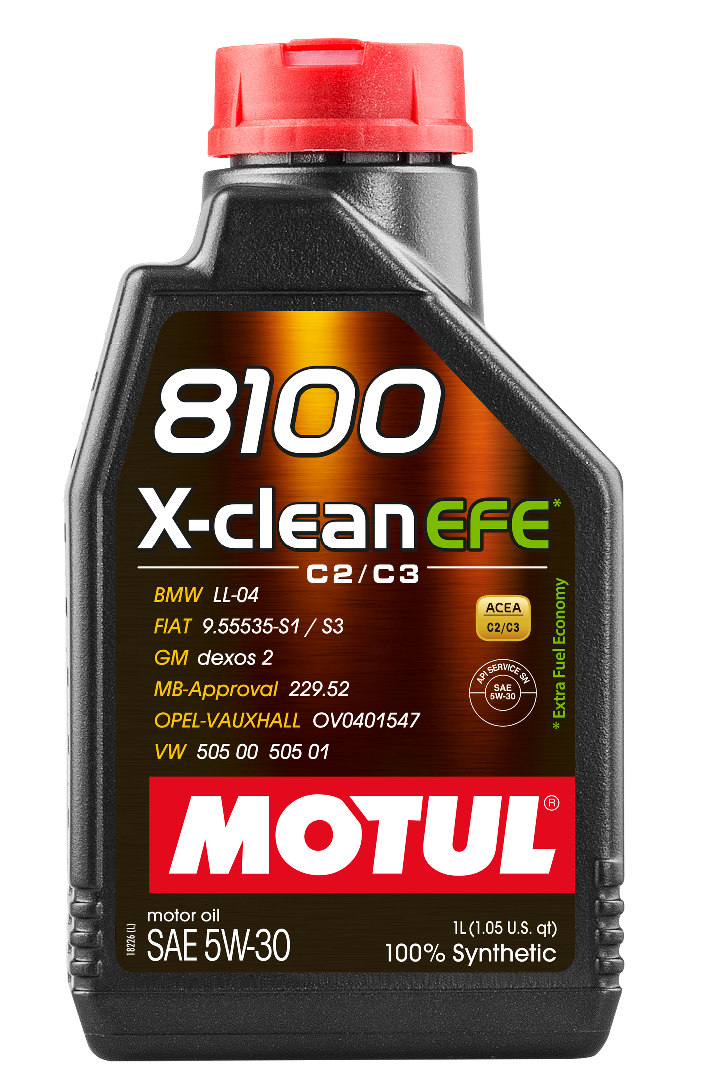 MOTUL 8100 X-CLEAN EFE 5W-30 C2/C3 FULLY SYNTHETIC ENGINE OIL