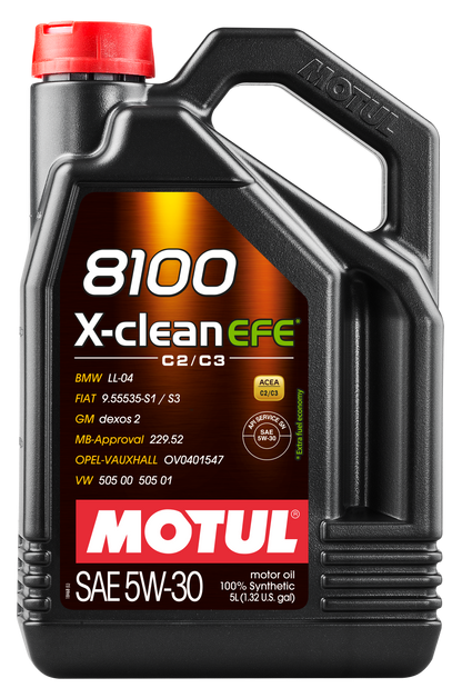 MOTUL 8100 X-CLEAN EFE 5W-30 C2/C3 FULLY SYNTHETIC ENGINE OIL
