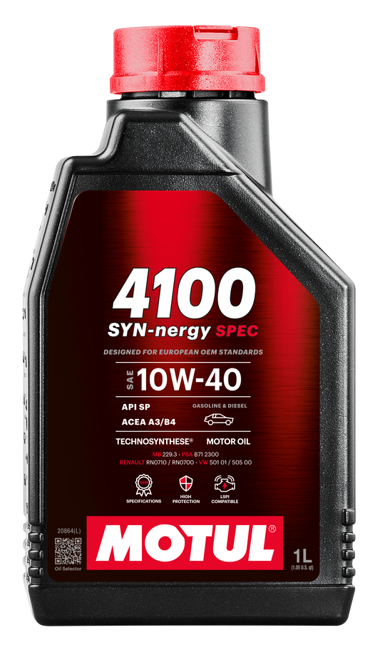 MOTUL 4100 SYN-NERGY SPEC 10W-40 TECHNOSYNTHESE ENGINE OIL