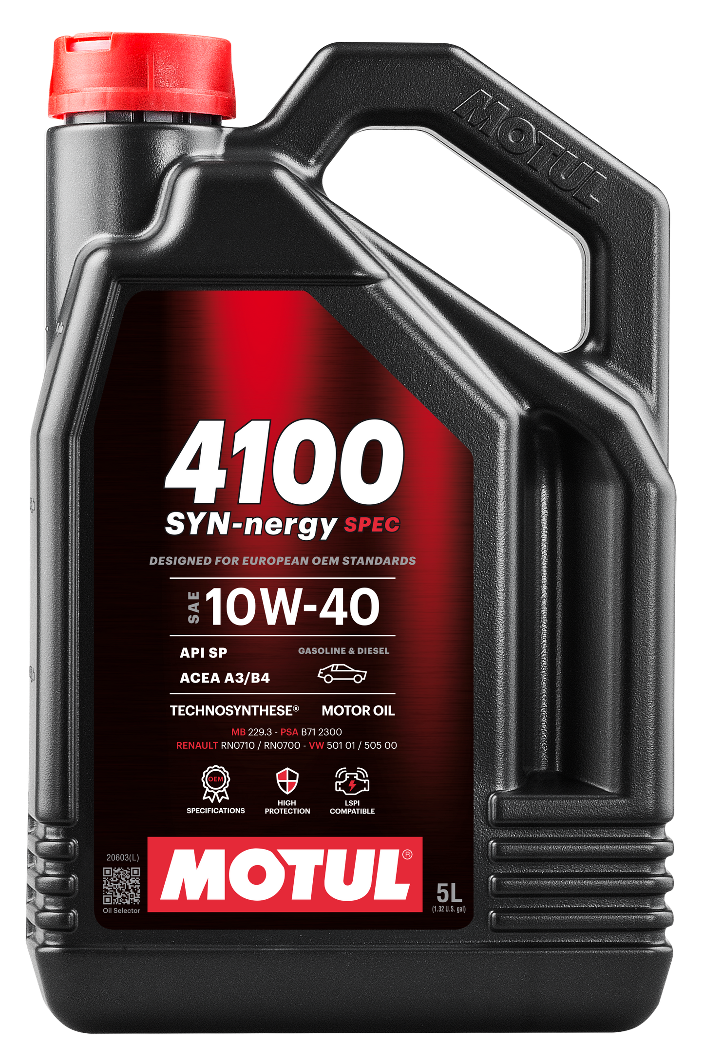 MOTUL 4100 SYN-NERGY SPEC 10W-40 TECHNOSYNTHESE ENGINE OIL