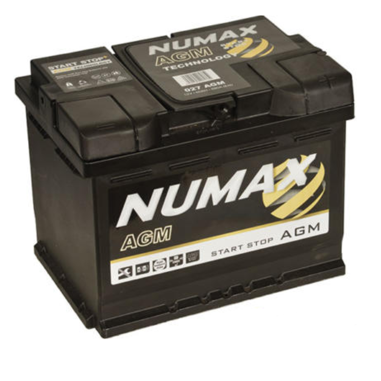 NUMAX POWERSTART 027AGM START-STOP BATTERY 12V 60AH (3 YEAR GUARANTEE)
