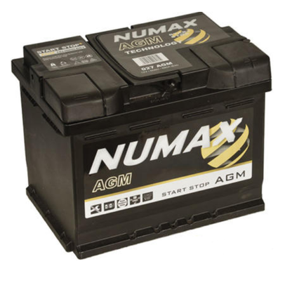 NUMAX POWERSTART 027AGM START-STOP BATTERY 12V 60AH (3 YEAR GUARANTEE)