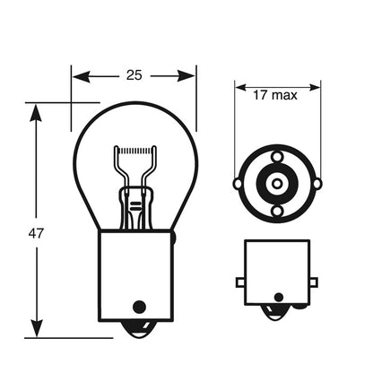 RING R382 P21W STANDARD BULB