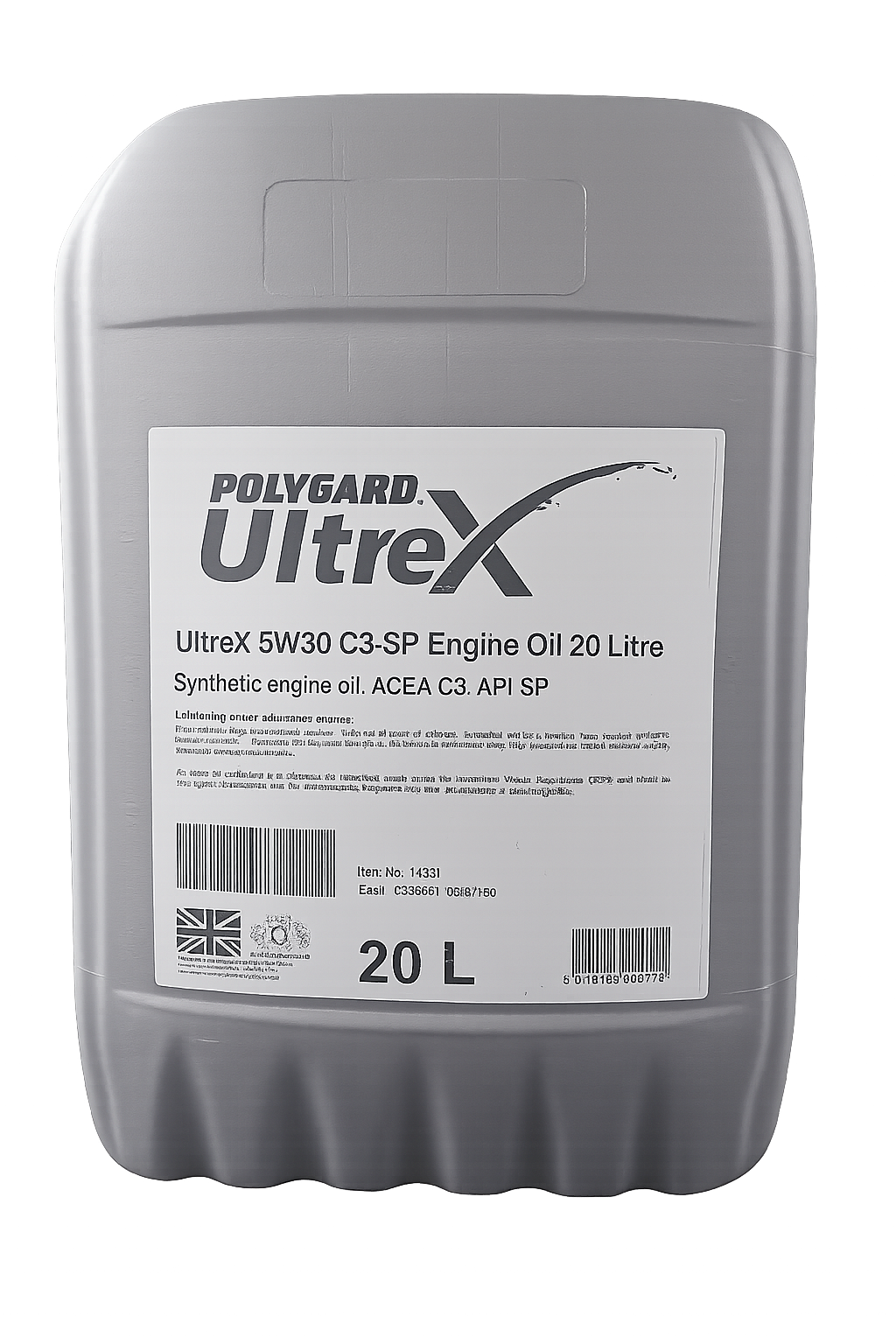 POLYGARD ULTREX 5W30 C3-SP ENGINE OIL - SYNTHETIC ENGINE OIL 20 LITRE