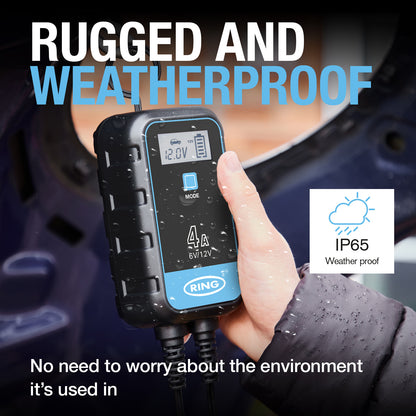 RING 4A SMARTCHARGE 4 CHARGER & MAINTAINER LITHIUM BATTERY COMPATIBLE