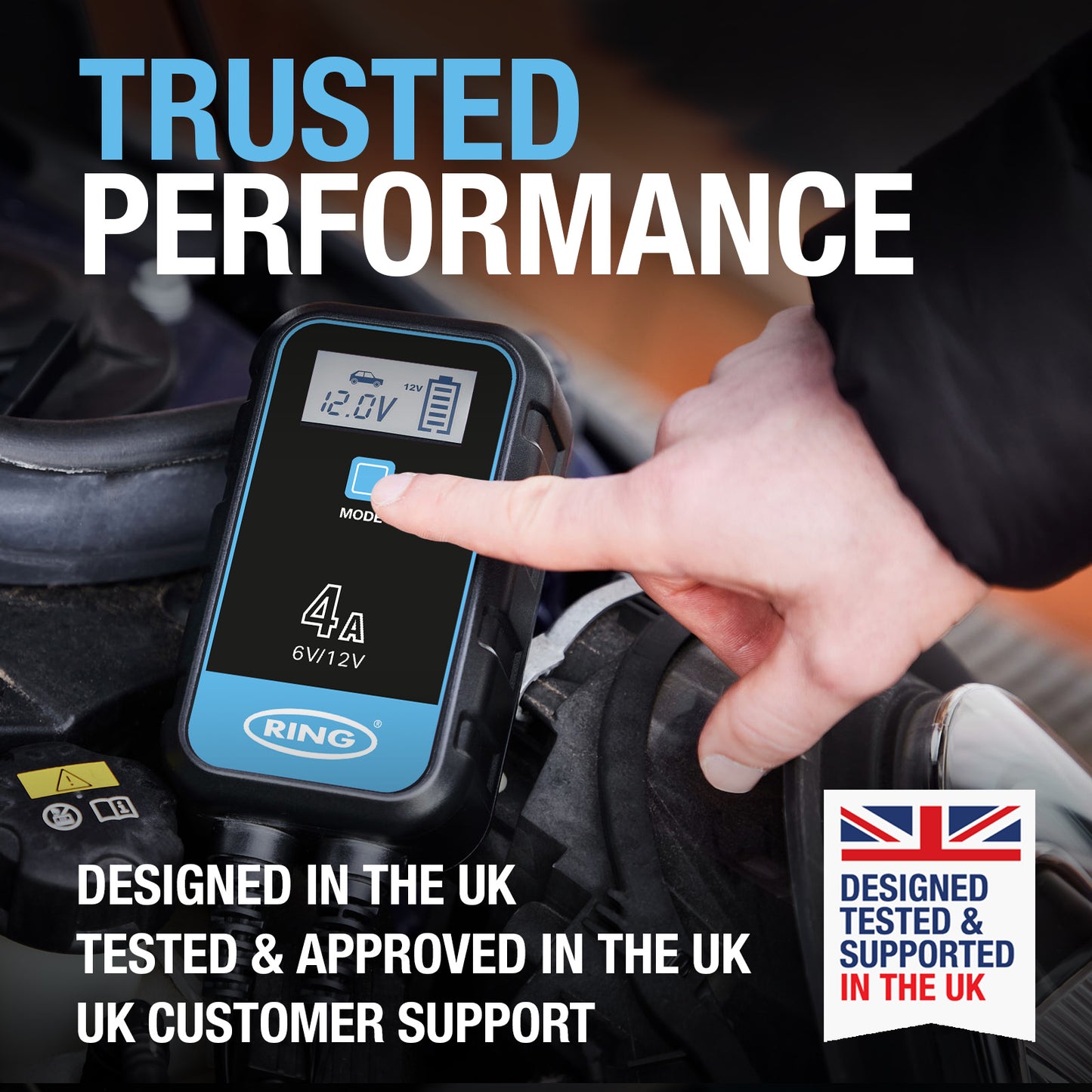 RING 4A SMARTCHARGE 4 CHARGER & MAINTAINER LITHIUM BATTERY COMPATIBLE