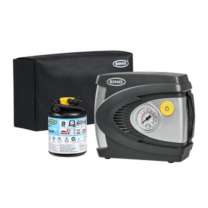 RING RTK6 CAR PUNCTURE REPAIR KIT INCLUDES SEALANT AND RAC610 INFLATOR