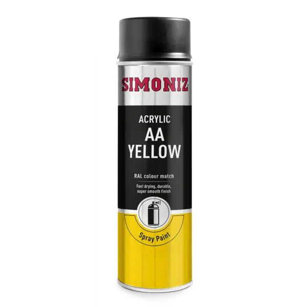SIMONIZ ACRYLIC AA YELLOW SPRAY PAINT 500ML