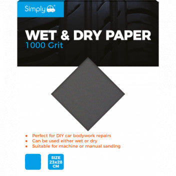 SIMPLY WET & DRY SANDPAPER (SINGLE SHEET)