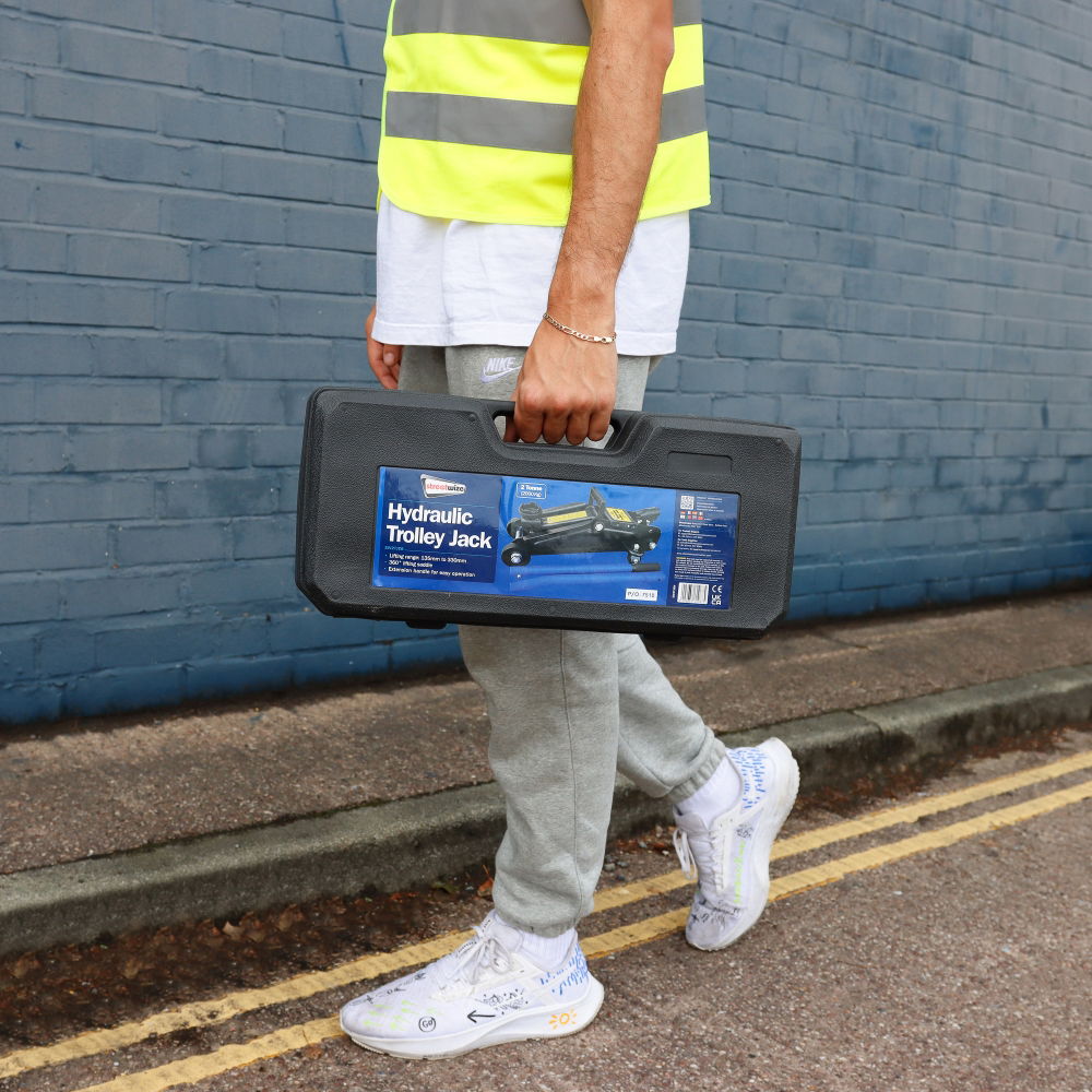 STREETWIZE 2 TONNE (2000KG) TROLLEY JACK WITH MOULDED CASE