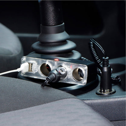 STREETWIZE 12V TRIPLE SOCKET WITH TWIN USB