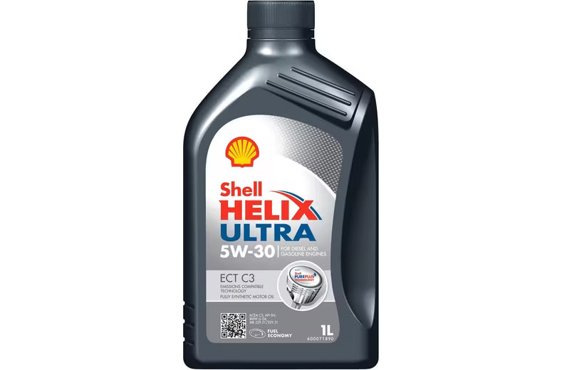 SHELL HELIX ULTRA ECT C3 5W-30 PURE PLUS FULLY SYNTHETIC CAR ENGINE OIL