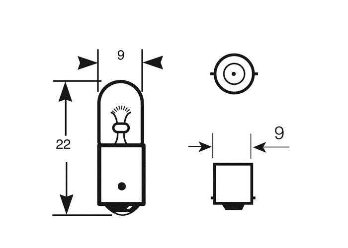 RING R233 T4W 12V 4W BULB