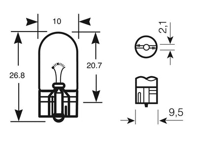 RING R501 W5W CAPLESS BULB