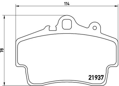 BREMBO BRAKE PAD FOR PORSCHE,  FRONT P65007